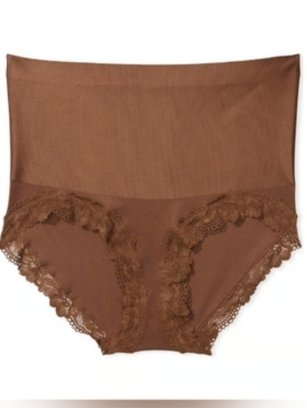Victoria's secret smoothing shimmer lace trim brief panty shapewear LARGE